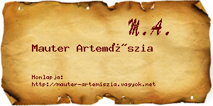 Mauter Artemíszia névjegykártya